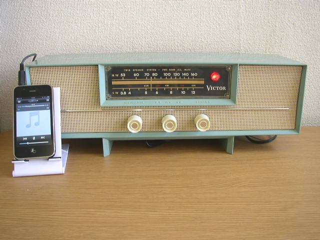 昭和レトロ ビクター真空管5球スーパーラジオ 5A-2218真空管ラジオ